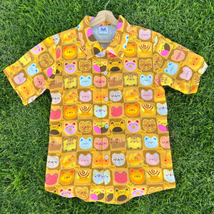 Cat Bread Button-Up Shirt