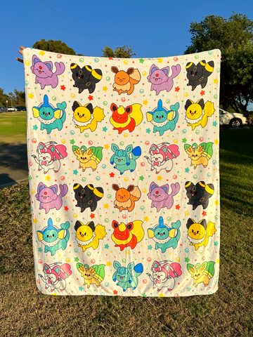 Eeveelution Fleece Blanket