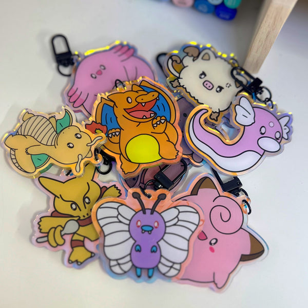 Doodle Poke Keychains