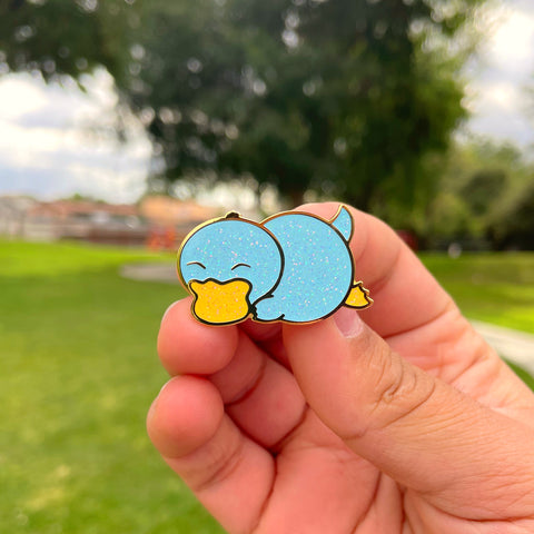 Shiny sleepy psyduck pin