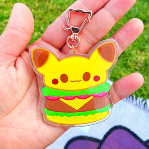 Pika Burger Acrylic Charms